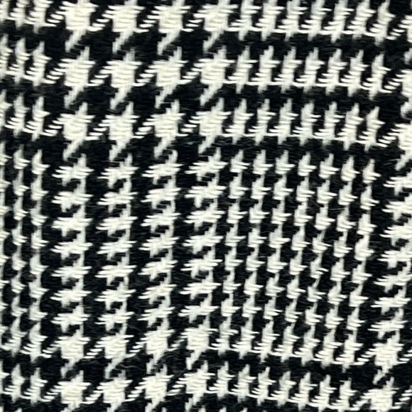 VINTAGE 60s wool houndstooth plaid mini midi straight pencil skirt classic - Picture 3 of 9